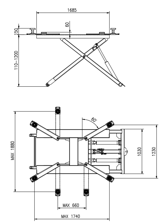 Подъемник для шиномонтажа, ES-27 (220 V ТВ)