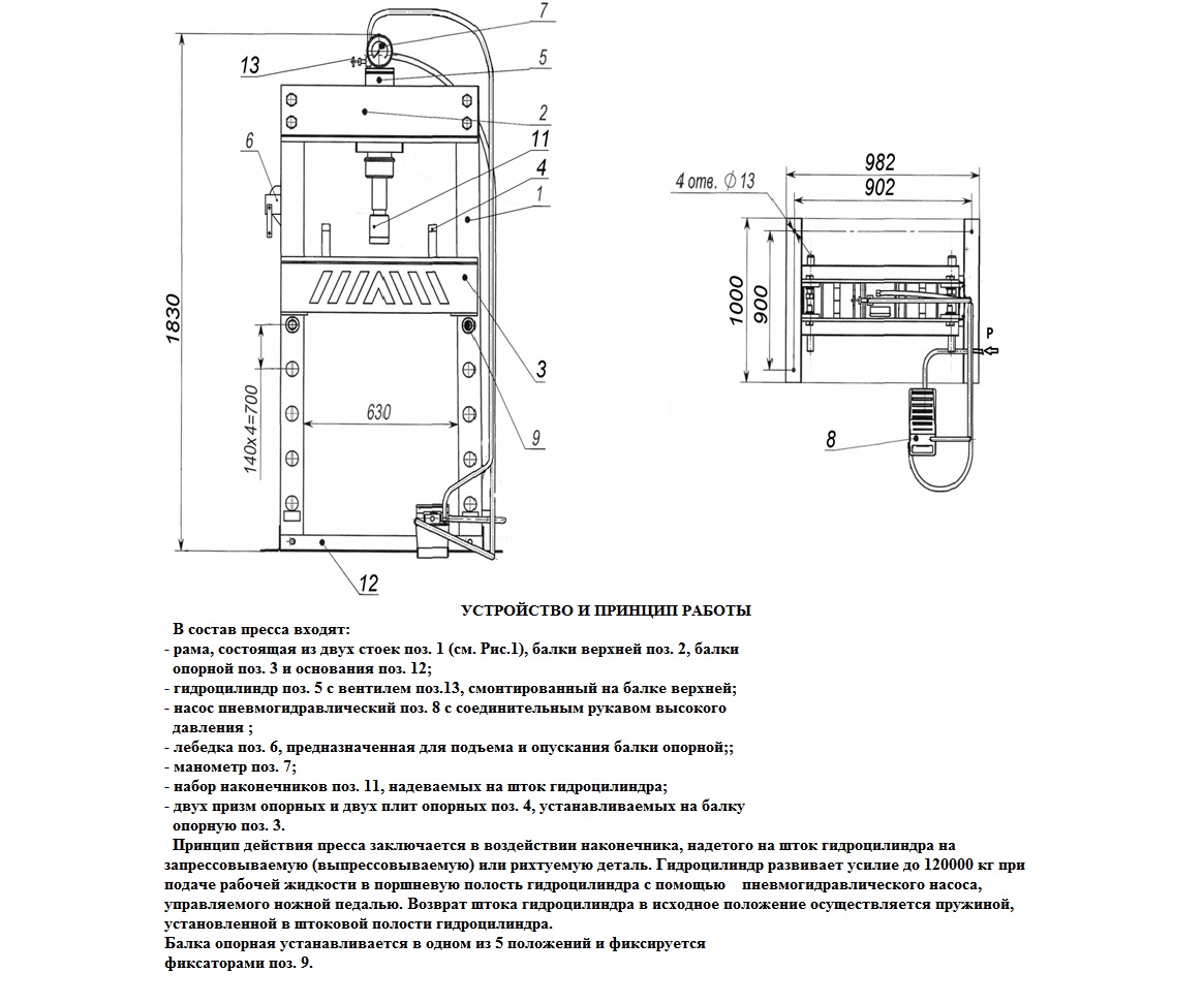 Пресс П-120, цены в Москве